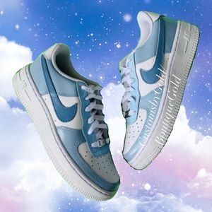 Custom Nike Air Force 1 blue 💙